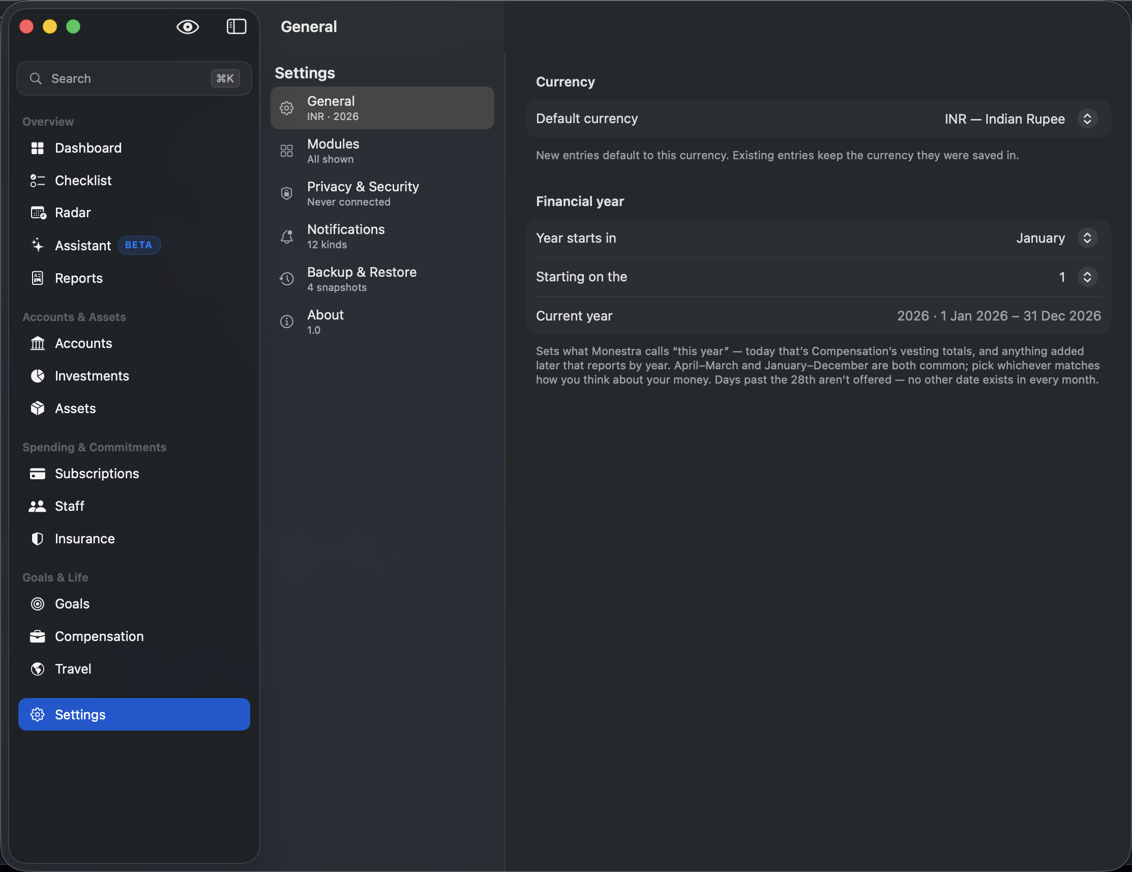 On a Mac: modules, panes, and the selected pane, all at once.