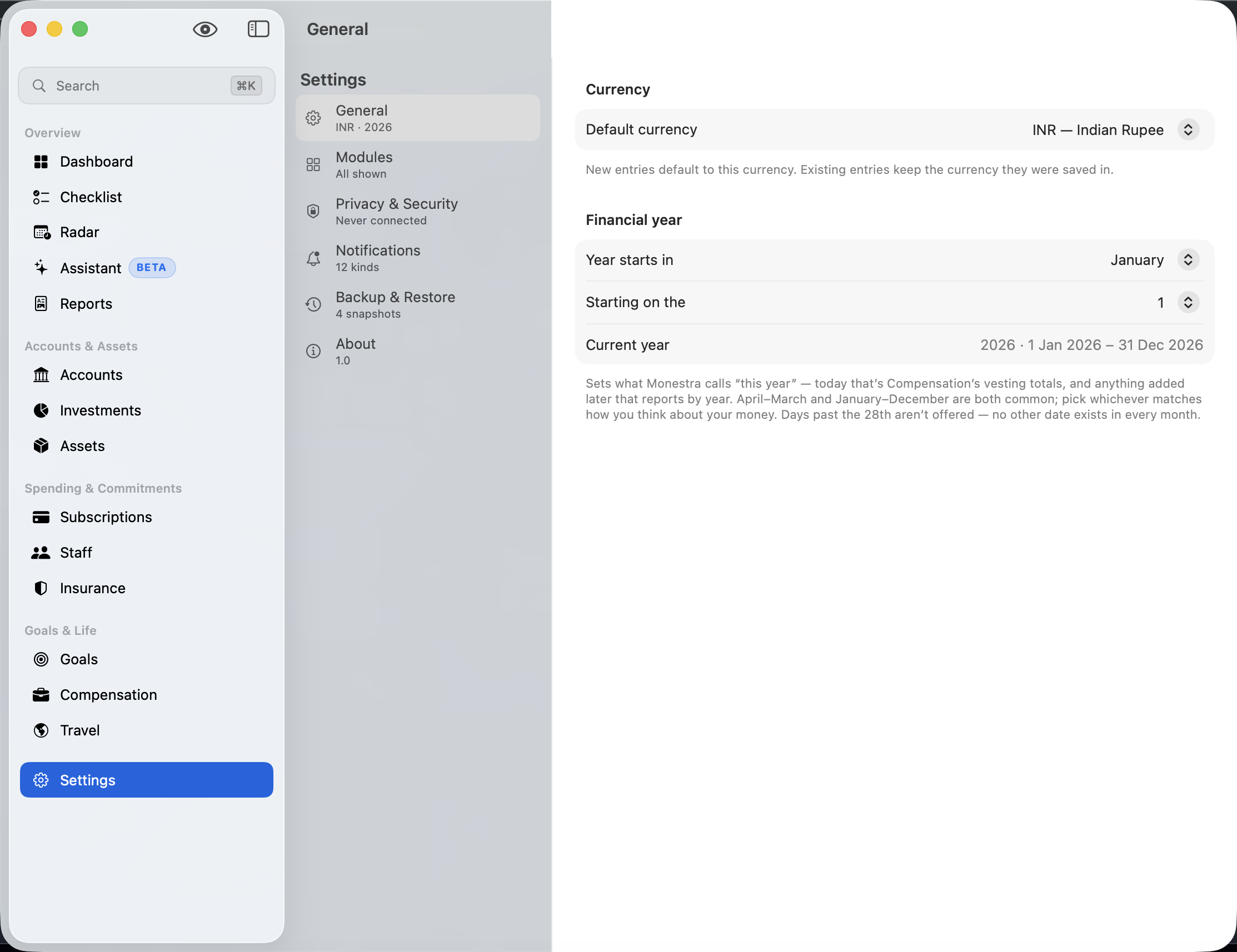 On a Mac: modules, panes, and the selected pane, all at once.